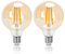 Aigostar LED E27 Vintage Glühbirne 10W (Ersetzt 77W), 1100 Lumen, Warmweiss 2200K, Abstrahlwinkel 330°, G95 Edison Lampe Filament Retro Bernstein Flimmerfrei, CRI＞80, 2 Stück