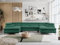 MKS MEBLE Sofa U-Form Türkis, Wohnlandschaft U-Form, Sofa mit Schlaffunktion und Bettkasten, Schlafsofa mit Bettkasten, Couch mit Verstellbare Kopfstützen - Peter U - Türkis Struktur