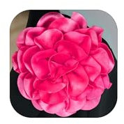 Broche en forme de fleur de camélia extra large de 19 mm, broche délicate en tissu satiné pour femme, mariage, danse, vêtements, accessoires de bijoux, 19inch, Tissu, Pas de gemme