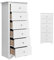 KOMFOTTEU Kommode mit 6 Schubladen, Aufbewahrungsschrank Holz mit Kippschutz, eleganter Schubladenschrank für Schlafzimmer Wohnzimmer Büro, 59 x 40 x 135,5 cm