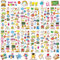 UPINS Sticker Einschulung, 12 Blatt Einschulung Aufkleber 3D Kinder Schulanfang Sticker DIY Schulanfang Aufkleber Einschulung Deko Sticker für Schüler Lehrer