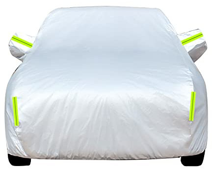 EIYCY Autoabdeckung Stoff für Dacia Duster Logan Sandero Spring Lodgy, Vollgarage, atmungsaktive Baumwollfüllung, wasserdichte, atmungsaktive, staubdichte Autoplane Winter(Color:B,Size:Lodgy)