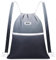 WANDF Kordelzug-Rucksack mit Schulterpolster Turnbeutel Sportbeutel Gym Bag Verstellbar Tunnelzug Gymsack für Damen Herren Kinder mit Innentasche 11 Liter für Sport und Reisen (Schwarzer Farbverlauf)
