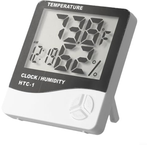 Digitales Hygrometer/Thermometer für den Innenbereich, mit einem einfach zu bedienenden Wecker für HTC1-Modell