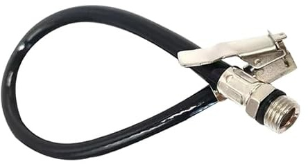 Compatible Valves Schrader, Tuyau Gonfleur Pneu, Flexible de Gonflage, Tuyau Gonflage Pneu Voiture, Embout Gonfleur, Tuyau d’Extension Pneu avec Tuyau Flexible Caoutchouc pour Vélo, Moto et Voiture