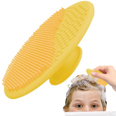 Babybadkopf Schrubbber, Baby Kopfhaut Scrubber,Baby Haare Schrubben - Soft Silikon Kopfhautkamm Für Die Reinigung Der Cradle Cap, Massage -Werkzeug Mit Saugnapfbecher