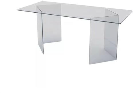 Scrivania per computer Scrivania minimalista Boss Scrivania da ufficio Luce Lusso Vetro temperato Computer Scrivania da casa Tavolo moderno in acrilico Scrivania da scrittura(140*80*75cm)