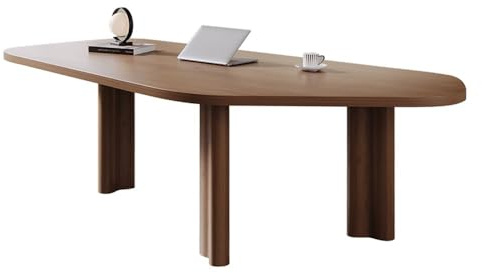 ZENGXJYCQINGJIANG Gaming Desk Modern Minimalist Home Office Desk Irregular Solid Wood Writing Creative Workstation with 3 Table Legs(XXL)