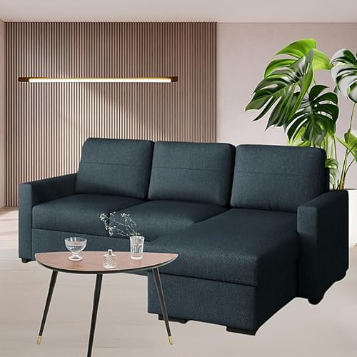 Agritrade AK Tokio D Corner Sofa Bed with Storage Modern Reversible Design Comfortable Living Room Furniture Graphite