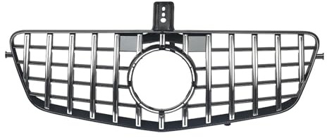 Auto KüHlergrill Gitter Frontgrill Chrom Mit Schwarzer Grilleinheit Für Mercedes Für Benz W212 E-Klasse E350 E500 E550 (2009–2013) GT R Nieren Doppelsteg Grill