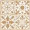Stencil Deko Hintergrund 097 Fliese 2 Schichten. Stencil Grösse: 20 x 20 cm Design Grösse: 18,2 x 18,2 cm