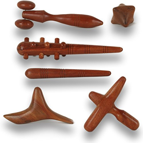 Massage Set aus Holz 6 teilig