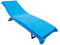 Sowel® Frottee Liegen Auflage, 100% Bio-Baumwolle, Strandtuch mit Kapuzenüberschlag, rutschfest für Strand- und Garten-Liegen, 220 x 85 cm, Blau/Grau