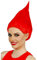Rote Trollperücke Damen Synthetisch Karneval Halloween Cosplay Zubehör Unisex Einheitsgröße Event Scherz