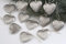 12er Set Christbaumanhänger Weihnachtsanhänger Tannenbaumschmuck Metall Silber (HE)