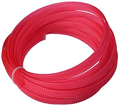 Othmro Manchon de Câble Tressé Flexible et Extensible Largeur : 8 mm, Longueur : 5 m, Rose, Convient aux Câbles d'alimentation, aux Câbles Audio-Vidéo, aux Câbles de Fixation et d'interconnexion