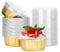 Beasea Lot de 50 ramequins jetables avec couvercles, 236,8 g, en aluminium doré, pour crème brûlée, muffins, cupcakes, pudding pour fête, mariage, anniversaire