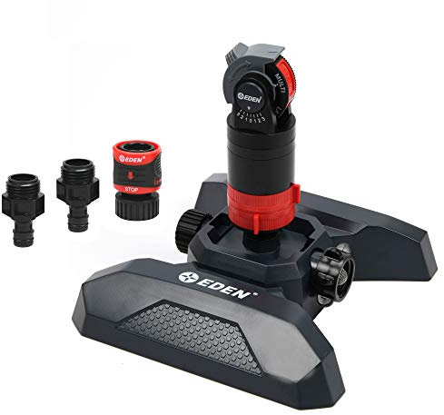 Eden 94124 Turbo-Getriebe-Sprinkler mit Nebelsystem, mit Schnellverbindungs-Set, 360-Grad-Abdeckung