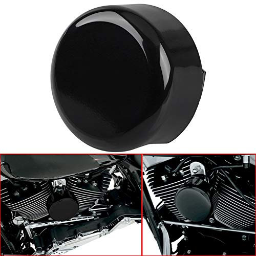 Bid4ze Coque de klaxon ronde en acier pour Harley Low Rider FXDL Night Train Standard FXST 1993-2023, noir