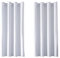 MRTREES Vorhang Blickdicht Gardinen Thermovorhang mit Ösen Verdunklungsvorhang Ösenschal Vorhänge Kurz Modern 145×140cm(H×B) Weißgrau 2er Set für Hotels Büros Wohnzimmer Schlafzimmer Kinderzimmer