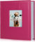 RECUTMS Fotoalbum für 200 Fotos à 15,2 x 10,2 cm, weiße Papierseiten, Leder-Fotoalben mit Platz für Notizen, für Geburtstag, Geburtstag, Freunde, Kinderalbum, Geschenk (Pink)