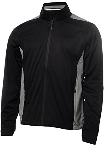 Calvin Klein Mens Collar Detail Golf Jacket - Black/Silver - S