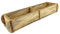 Crispe home & garden Alte Holz Aufbewahrungs-Box – Doppel Ziegelform aus Holz – 2 Fächer – mit Metallbeschlägen – Maße (HxBxT) 10 x 55,5 x 15 cm