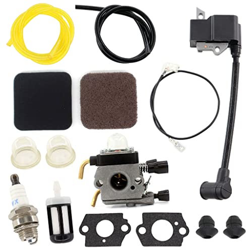HURI Vergaser mit Dichtung Luftfilter Zündspule für Stihl FS75 FS80 FS85 KM80 KM85 HS75 HS80 HS85 Motorsense