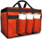 Freshie Insulated Food Delivery Bag with Cup Holders,Drink Carriers Premium XXL, Great for Beverages, Grocery, Catering, DoorDash, Uber Eats, PostMates, Grubhub, Black, Xl Red