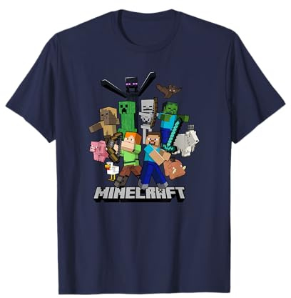 Minecraft Heroes & Enemies Group Shot T-Shirt