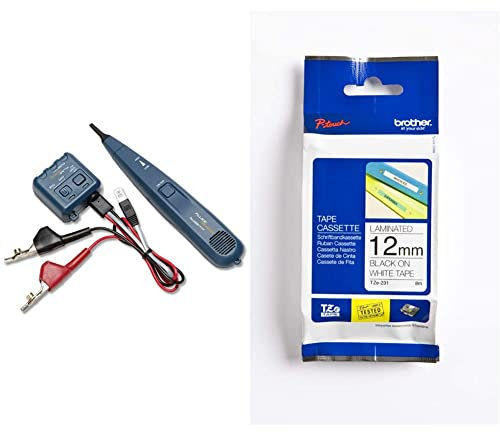 Fluke Networks 26000900 Pro3000 Tongenerator- und Sonde Kit & Brother TZE231 TZe-231 P-touch Schriftband (12mm breit, 8m lang) schwarz auf weiß