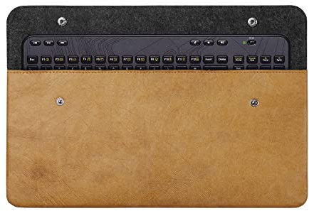 Custodia Tastiera Bluetooth Compatibile con Logitech K360 - Porta Tastiera Viaggio - Materiale Riciclato - Keyboard Cover Marrone