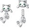 POPLYKE Katze Studie Ohrringe für Damen 925 Sterling Silber Katze Ohrringe für Mädchen Katze Geschenke Katze Schmuck