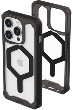 URBAN ARMOR GEAR UAG Hülle Kompatibel mit iPhone 15 Pro Hülle 6,1 Zoll Plyo Schwarz/Schwarz Eingebauter Magnet Kompatibel mit MagSafe Charging Rugged Anti-Vergilbung Transparent Klar Schutzhülle