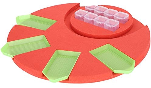 TOPINCN 7 Piece Tray Organizer Kids Foam Adult Accessory Storage Painting Accessories Tray Jar Plastic Tools Beading Mats Trays Boards