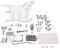 Toyvian Diy Gitarre Kit Mit Vollständigem Zubehör Weißes Modell Vorverdrahteter Pickguard Single-coil Pickups Einfache Montage Für Musikliebhaber Und Bastler