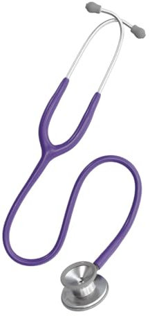 DocCheck Stethoskop Lausch – Doppelkopf-Bruststück, Dickwandiges Einschlauchsystem, Anpassbare Ohrbügel, Inkl. Namensschild & Ersatzteil-Set, Latexfrei, 77 cm, 190 g (Lila)
