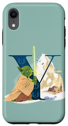 Hülle für iPhone XR Star Wars Disney Alphabet Monogramm Buchstabe Y für Yoda