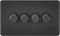 4G 2-way 10-200W (5-150W LED) Intelligent dimmer - Matt Black