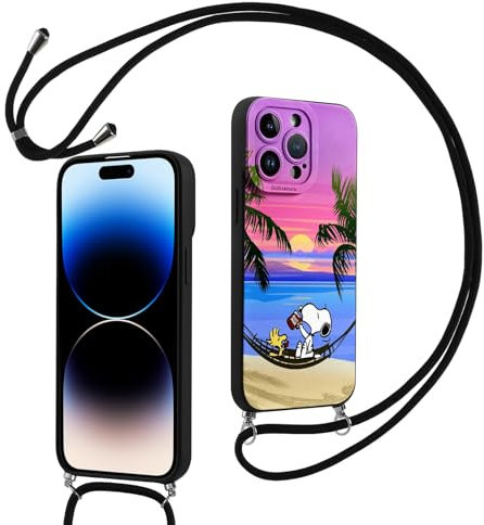 PBNDJVG Handyhülle für iPhone 8/7/SE 2022/2020, Anime Muster, Silikon Schutzhülle mit Kordel, Stoßfest, TPU Case, Necklace Lanyard