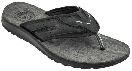 JOMIX Infradito Uomo Estive da Mare Ciabatte Ragazzo Anatomiche da Casa Spiaggia Piscina Pantofole Leggero Comodo ITU2005 Nero 41