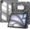 TiMOVO Case for New iPad Air 13 inch (M3/M2-2025/2024) with Pencil Holder, Slim Stand Protective Cover with Clear Transparent Back Shell for iPad Air 13 inch, Auto Wake/Sleep, Black Notebook