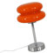 Baoblaze Nachttischlampe aus Glas, Eierkuchenlampe mit 3 Farbmodi, dekorativ, modern, süß, Retro, für Party, Wohnzimmer, Bar, Nachttisch, Kommode, Orange