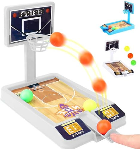 WUPENGSA Desktop Basketball Spiel - Mini Tisch Basketball Spielzeug für Kinder und Erwachsene (Weiß)