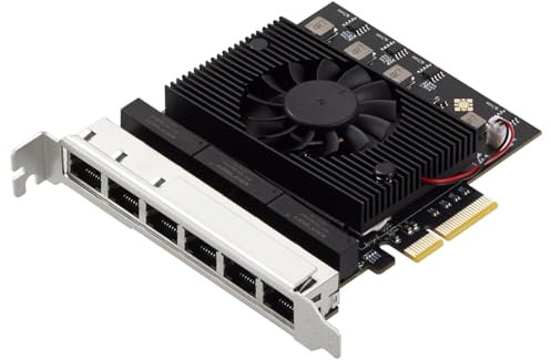 Sunmeit 6 Ports PCIe 2.5 Gigabit Network Card RJ45 2500Mbps NIC Realtek 8125B Chip for 2.5G Vision Industrial Camera Capture Nas
