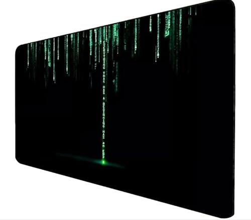 Alfombrilla de ratón para juegos Tech Stor3 XXL Matrix Fantasy, 90 x 40 cm, Fantasy Matrix negra con base antideslizante, suave y con buen agarre, adecuada para cualquier ratón, teclado y portátil (MA