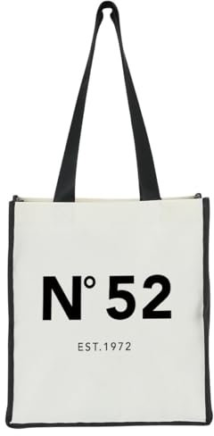 NGLIV Strandtasche aus Segeltuch zum 30., 35., 40., 45., 50., 55., 60., 65., 70., 75., 80., 85. Geburtstag, Est1972, Medium