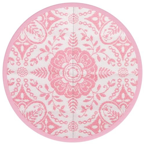 vidaXL Outdoor-Teppich ARAKIL Rosa Ø120 cm PP