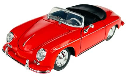 Welly Porsche 356A Speedster Cabrio Offen Rot ca 1:24 1/24 Metall Automodell Die Cast Neu im Karton