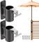 Lifeswell Support de Parasol Robuste pour poteaux de 2,5 à 5,1 cm, Design Peu encombrant, Support Plat sûr et Robuste pour Balustrade de terrasse, Balcon, Cour extérieure, clôtures